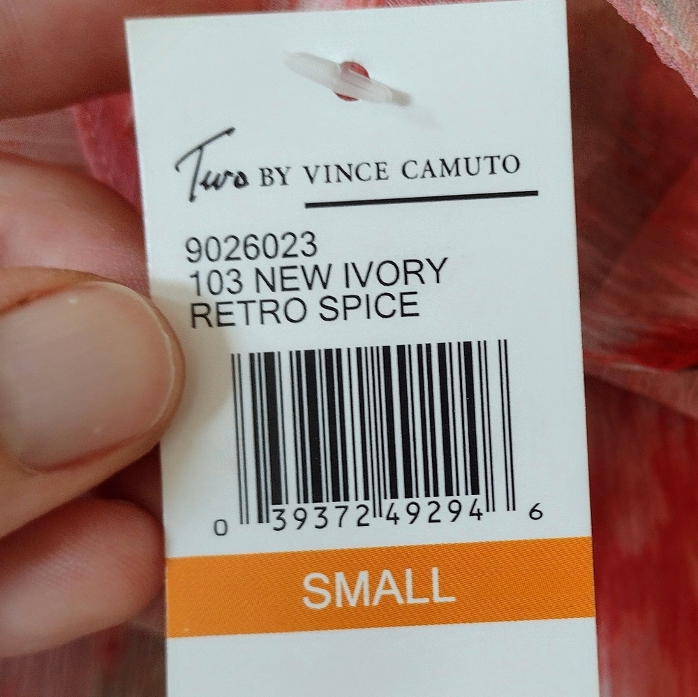 NWT Two by Vince Camuto Floral Button Up Tunic, Sleeveless Collared Dress, Small - Picture 11 of 12